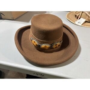 Vtg Eric Javits Wool Western Hat‎